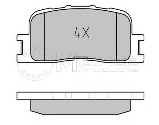 MEYLE - 025 237 0215/W - Комплект тормозных колодок, дисковый тормоз (Тормозная система)