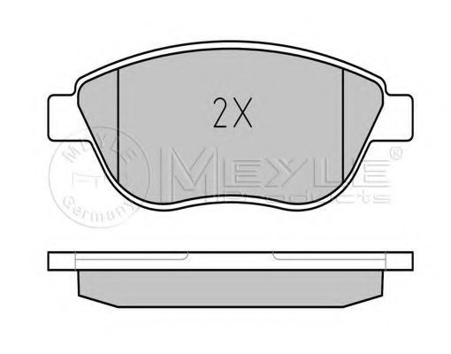 MEYLE - 025 237 0918/W - Комплект тормозных колодок, дисковый тормоз (Тормозная система)