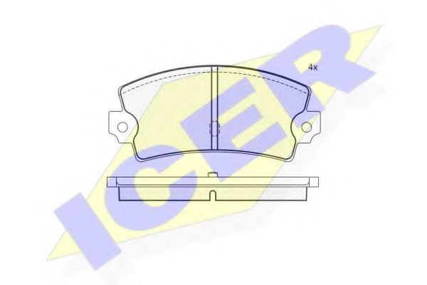 ICER - 180218 - Комплект тормозных колодок, дисковый тормоз (Тормозная система)