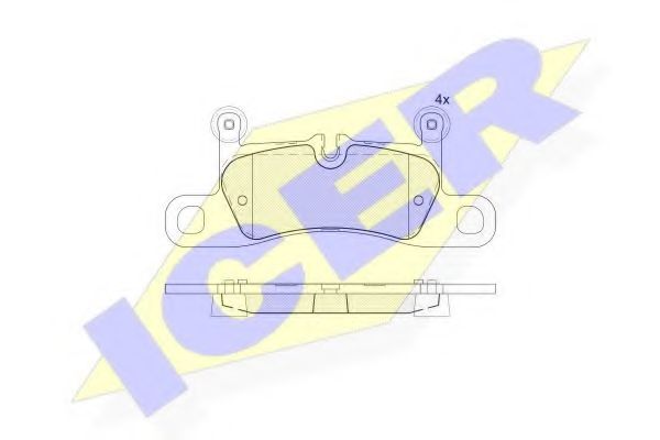 ICER - 181987 - Комплект тормозных колодок, дисковый тормоз (Тормозная система)