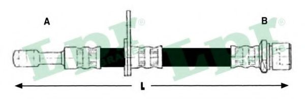 LPR - 6T48081 - Тормозной шланг (Тормозная система)