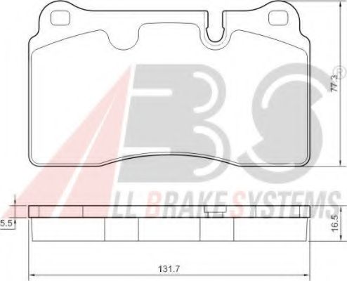 A.B.S. - 37712 OE - Комплект тормозных колодок, дисковый тормоз