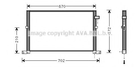 AVA QUALITY COOLING - FD5334 - Конденсатор, кондиционер (Кондиционер)