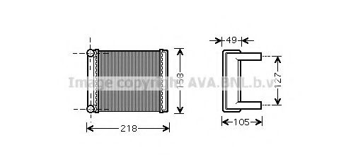 AVA QUALITY COOLING - MSA6385 - Теплообменник, отопление салона (Отопление / вентиляция)