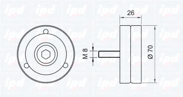 IPD - 15-3083 - Паразитный / ведущий ролик, поликлиновой ремень (Ременный привод)