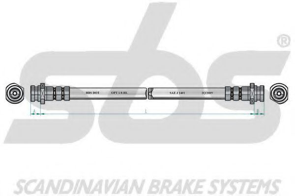 SBS - 1330853214 - Тормозной шланг (Тормозная система)