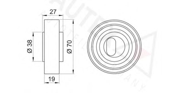 AUTEX - 641710 - Натяжной ролик, ремень ГРМ (Ременный привод)