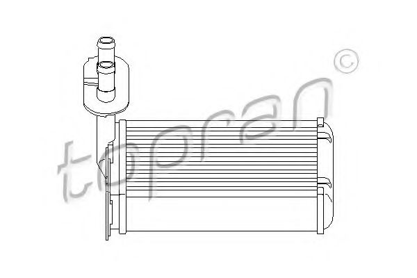 TOPRAN - 108 613 - Теплообменник, отопление салона (Отопление / вентиляция)