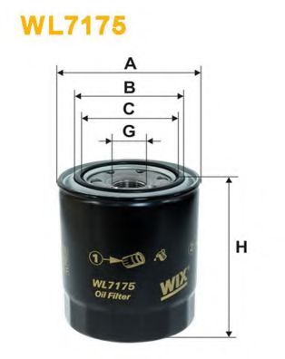 WIX FILTERS - WL7175 - Масляный фильтр (Смазывание)