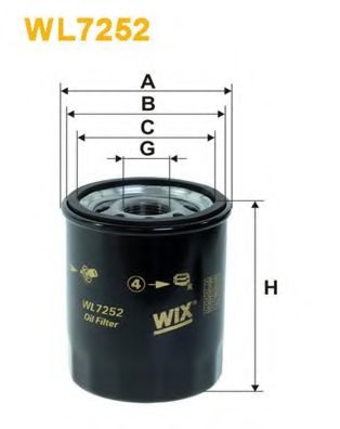 WIX FILTERS - WL7252 - Масляный фильтр (Смазывание)