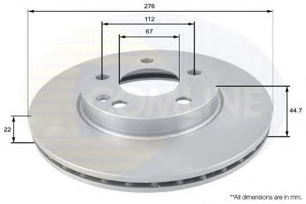 COMLINE - ADC1642V - Тормозной диск (Тормозная система)