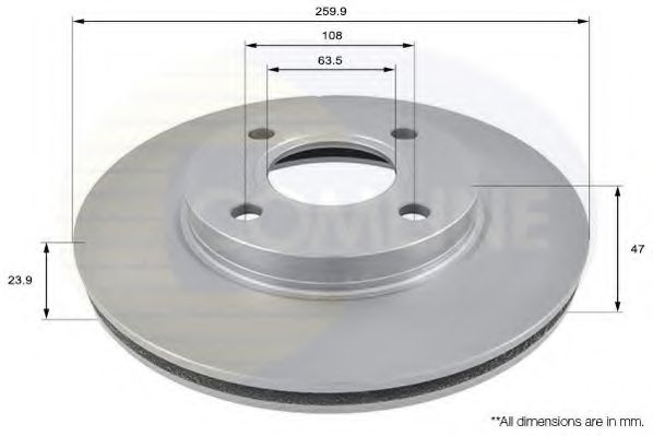 COMLINE - ADC1202V - Тормозной диск (Тормозная система)