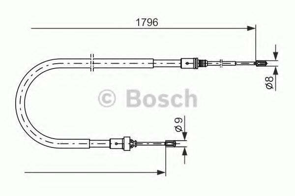 BOSCH - 1 987 477 235 - Трос, стояночная тормозная система (Тормозная система)