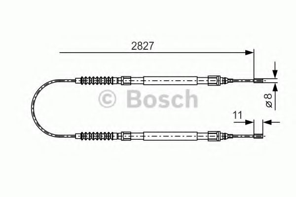 BOSCH - 1 987 477 263 - Трос, стояночная тормозная система (Тормозная система)