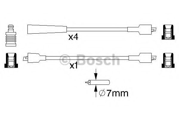 BOSCH - 0 986 356 862 - Комплект проводов зажигания (Система зажигания)