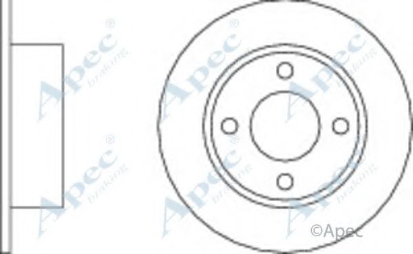 APEC BRAKING - DSK155 - Тормозной диск (Тормозная система)