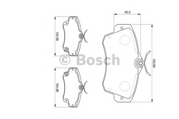 BOSCH - 0 986 424 586 - Комплект тормозных колодок, дисковый тормоз (Тормозная система)