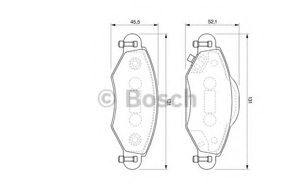 BOSCH - 0 986 424 788 - Комплект тормозных колодок, дисковый тормоз (Тормозная система)