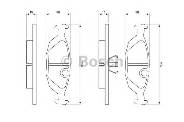 BOSCH - 0 986 460 996 - Комплект тормозных колодок, дисковый тормоз (Тормозная система)