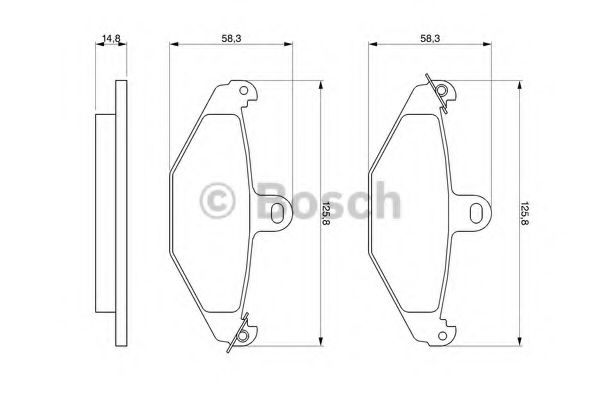 BOSCH - 0 986 461 148 - Комплект тормозных колодок, дисковый тормоз (Тормозная система)