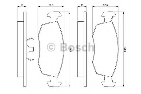 BOSCH - 0 986 469 070 - Комплект тормозных колодок, дисковый тормоз (Тормозная система)