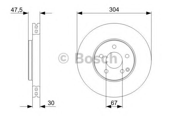 BOSCH - 0 986 479 333 - Тормозной диск (Тормозная система)