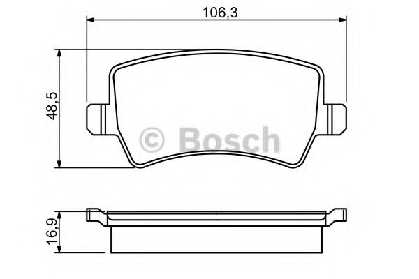 BOSCH - 0 986 494 248 - Комплект тормозных колодок, дисковый тормоз (Тормозная система)