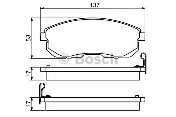 BOSCH - 0 986 494 277 - Комплект тормозных колодок, дисковый тормоз (Тормозная система)