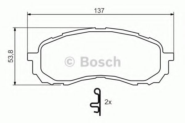 BOSCH - 0 986 494 373 - Комплект тормозных колодок, дисковый тормоз (Тормозная система)