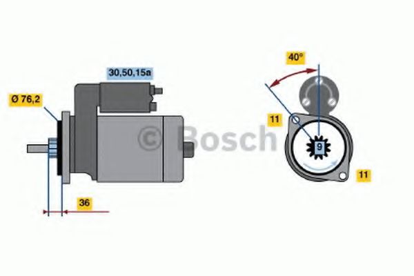 BOSCH - 0 001 107 007 - Стартер (Система стартера)