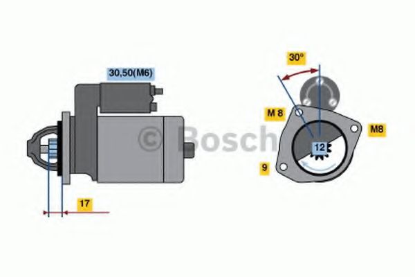 BOSCH - 0 986 022 121 - Стартер (Система стартера)