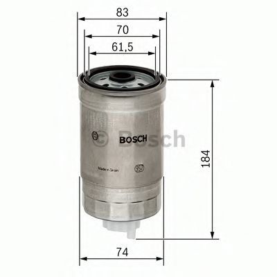 BOSCH - 1 457 434 293 - Топливный фильтр (Система подачи топлива)