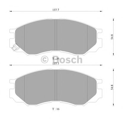 BOSCH - 0 986 AB9 112 - Комплект тормозных колодок, дисковый тормоз (Тормозная система)