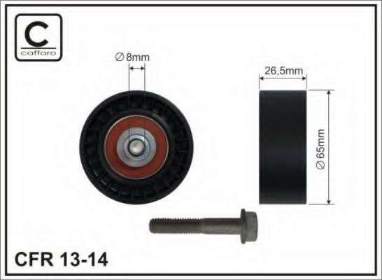 CAFFARO - 13-14 - Натяжной ролик, поликлиновойремень (Ременный привод)
