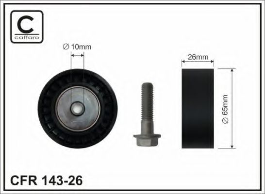 CAFFARO - 143-26 - Паразитный / ведущий ролик, поликлиновой ремень (Ременный привод)
