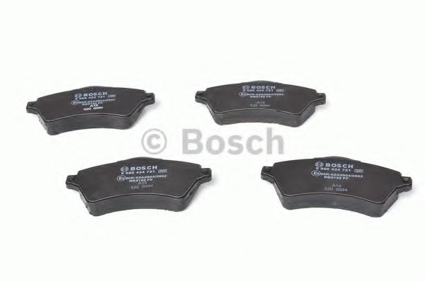 BOSCH - 0 986 424 721 - Комплект тормозных колодок, дисковый тормоз (Тормозная система)