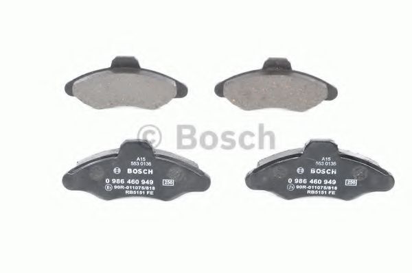 BOSCH - 0 986 460 949 - Комплект тормозных колодок, дисковый тормоз (Тормозная система)