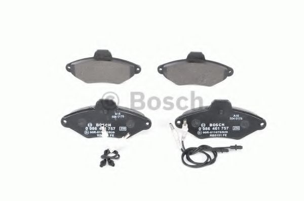 BOSCH - 0 986 461 757 - Комплект тормозных колодок, дисковый тормоз (Тормозная система)