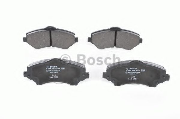 BOSCH - 0 986 494 493 - Комплект тормозных колодок, дисковый тормоз (Тормозная система)