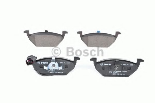 BOSCH - 0 986 494 525 - Комплект тормозных колодок, дисковый тормоз (Тормозная система)