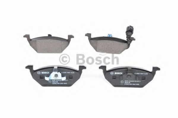 BOSCH - 0 986 494 525 - Комплект тормозных колодок, дисковый тормоз (Тормозная система)