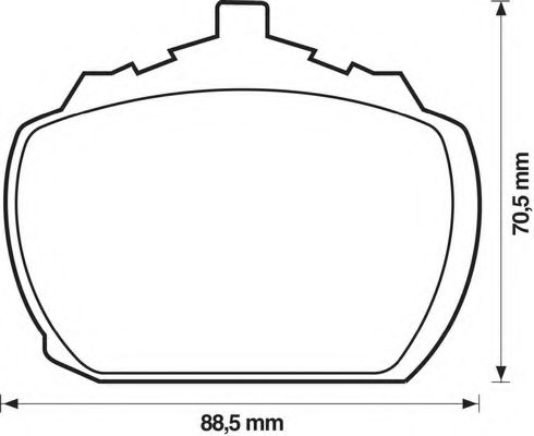 BENDIX - 571233B - Комплект тормозных колодок, дисковый тормоз