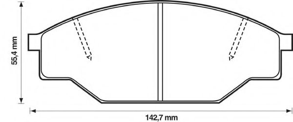 BENDIX - 572363B - Комплект тормозных колодок, дисковый тормоз