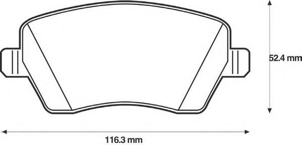 BENDIX - 573125B - Комплект тормозных колодок, дисковый тормоз