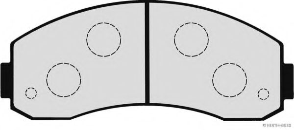HERTH+BUSS JAKOPARTS - J3600325 - Комплект тормозных колодок, дисковый тормоз (Тормозная система)