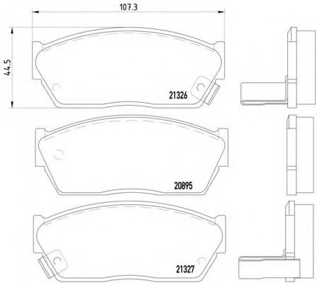 BREMBO - P 28 004 - Комплект тормозных колодок, дисковый тормоз (Тормозная система)