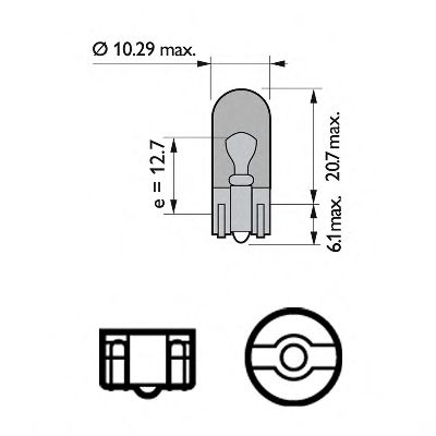 PHILIPS - 12396NACP - Лампа накаливания, фонарь указателя поворота (Сигнализация)