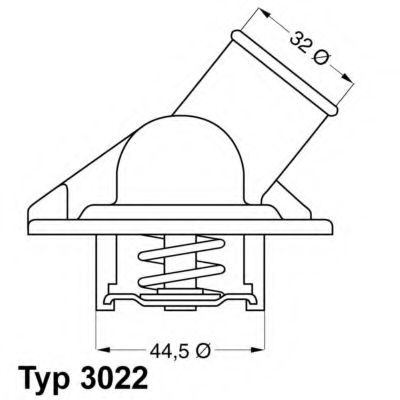 WAHLER - 3022.87D - Термостат, охлаждающая жидкость (Охлаждение)