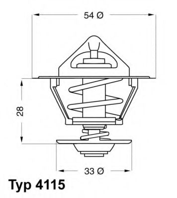 WAHLER - 4115.92D - Термостат, охлаждающая жидкость (Охлаждение)