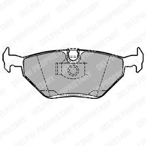DELPHI - LP1107 - Комплект тормозных колодок, дисковый тормоз (Тормозная система)
